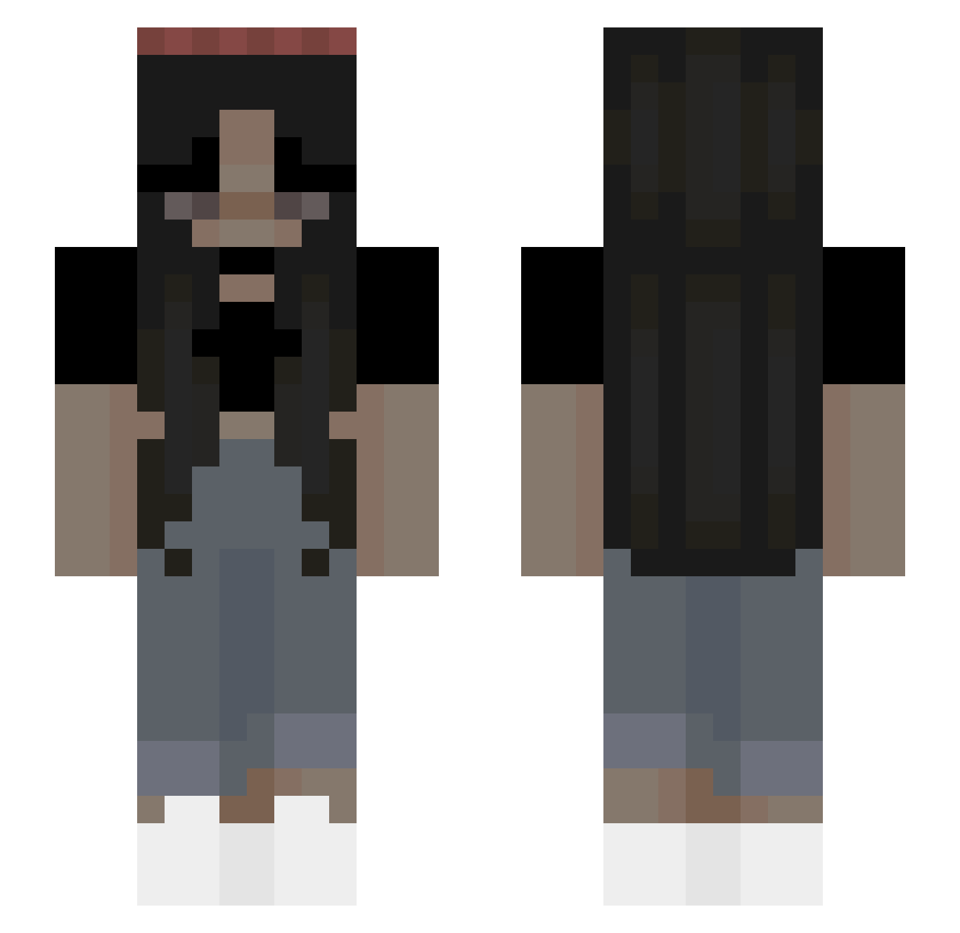 stoopidwh0re Minecraft skin, front and back view