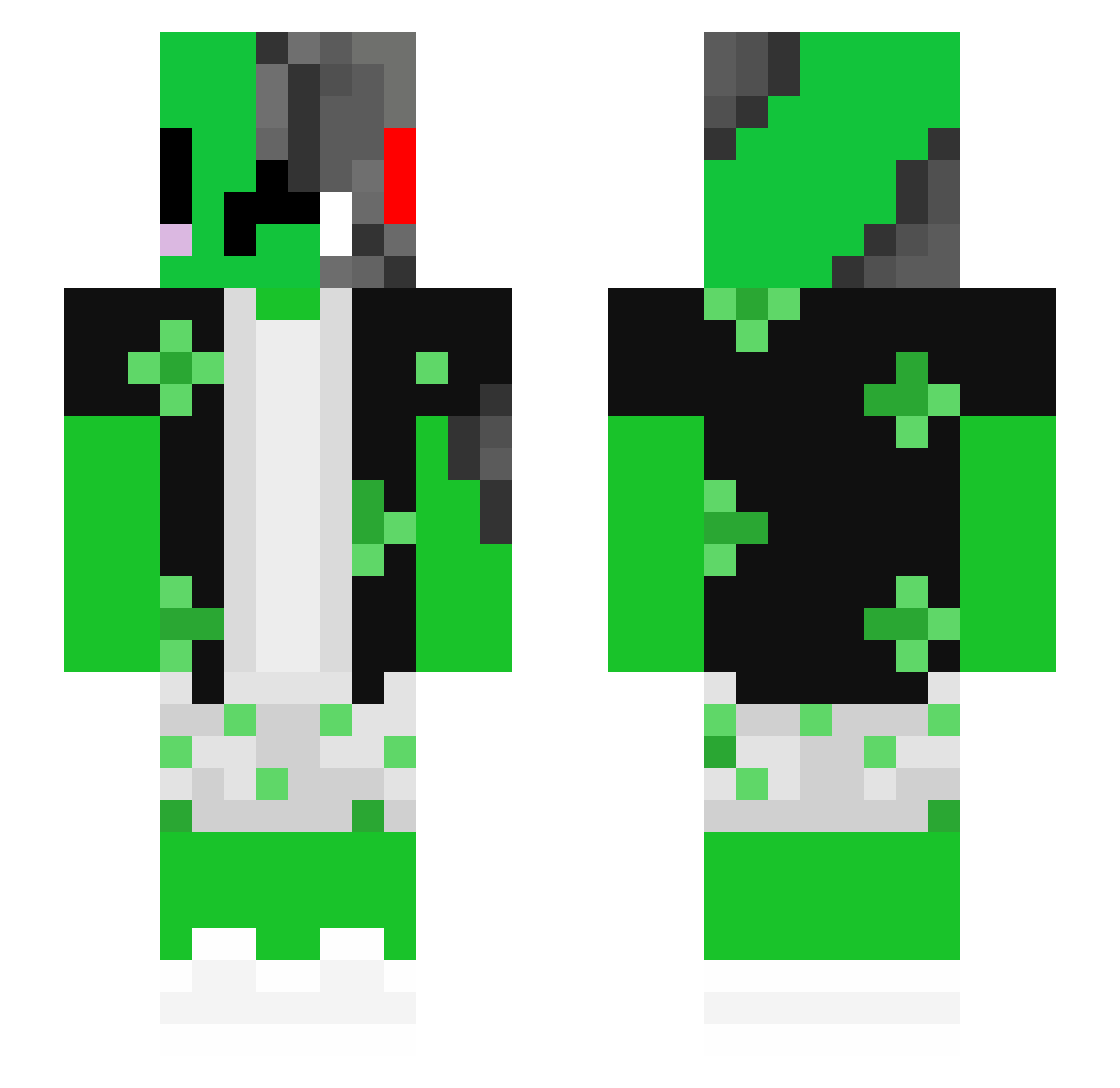 ElRoniMC Minecraft skin, front and back view