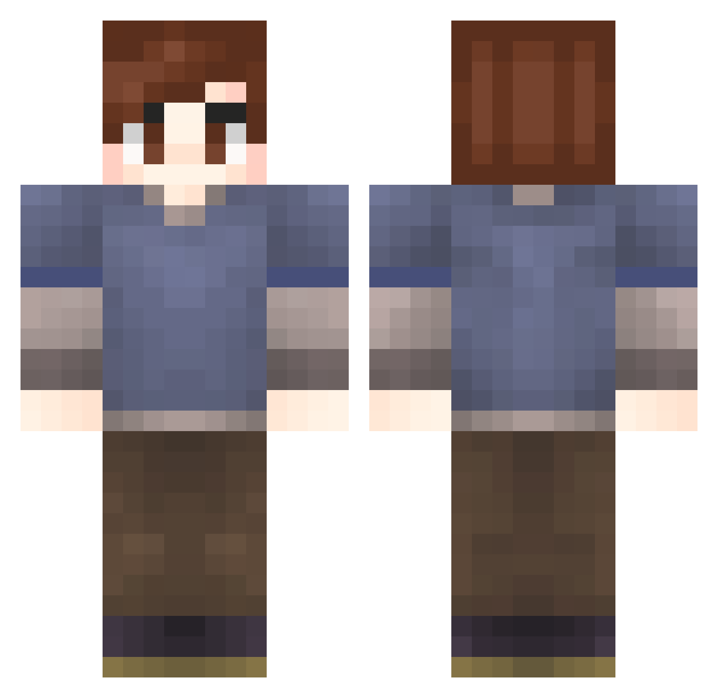 N_3212 Minecraft skin, front and back view