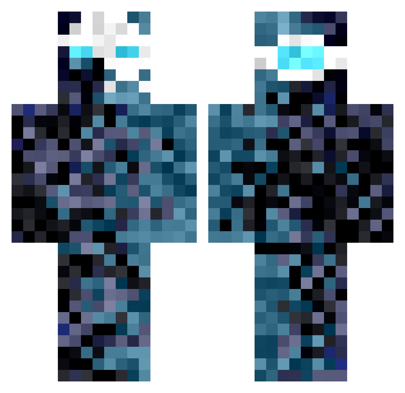 XDYDEZx Minecraft skin, front and back view