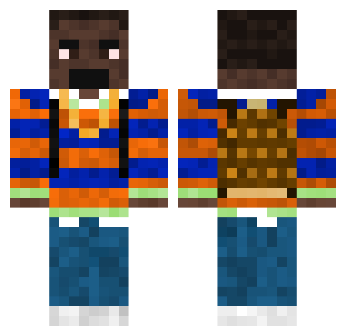 Teagardin Minecraft skin, front and back view