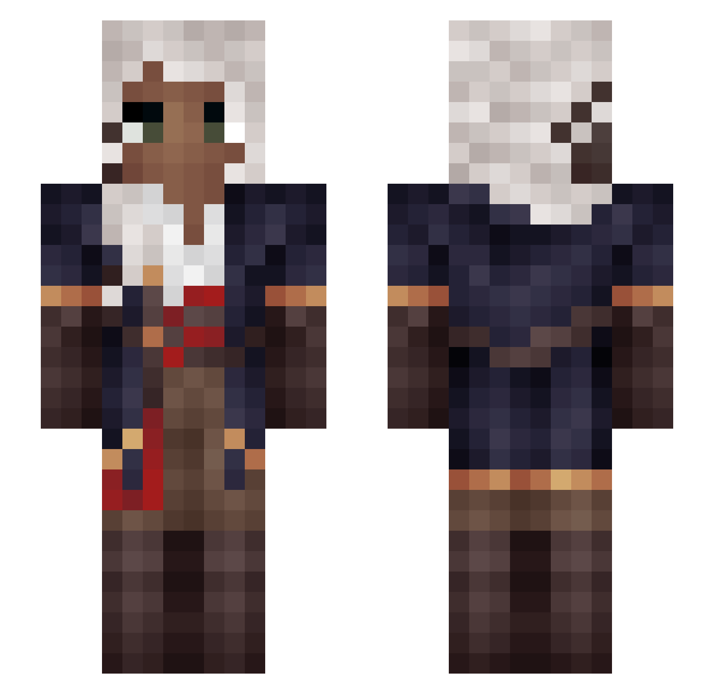 SwingOSwong Minecraft skin, front and back view
