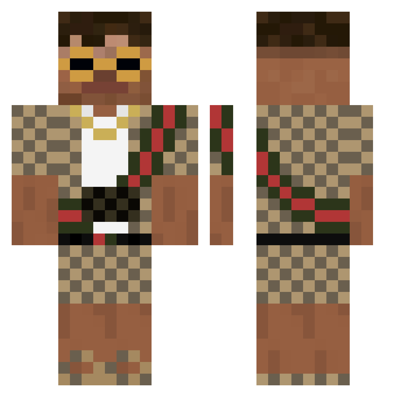 The_Jonkler115 Minecraft skin, front and back view