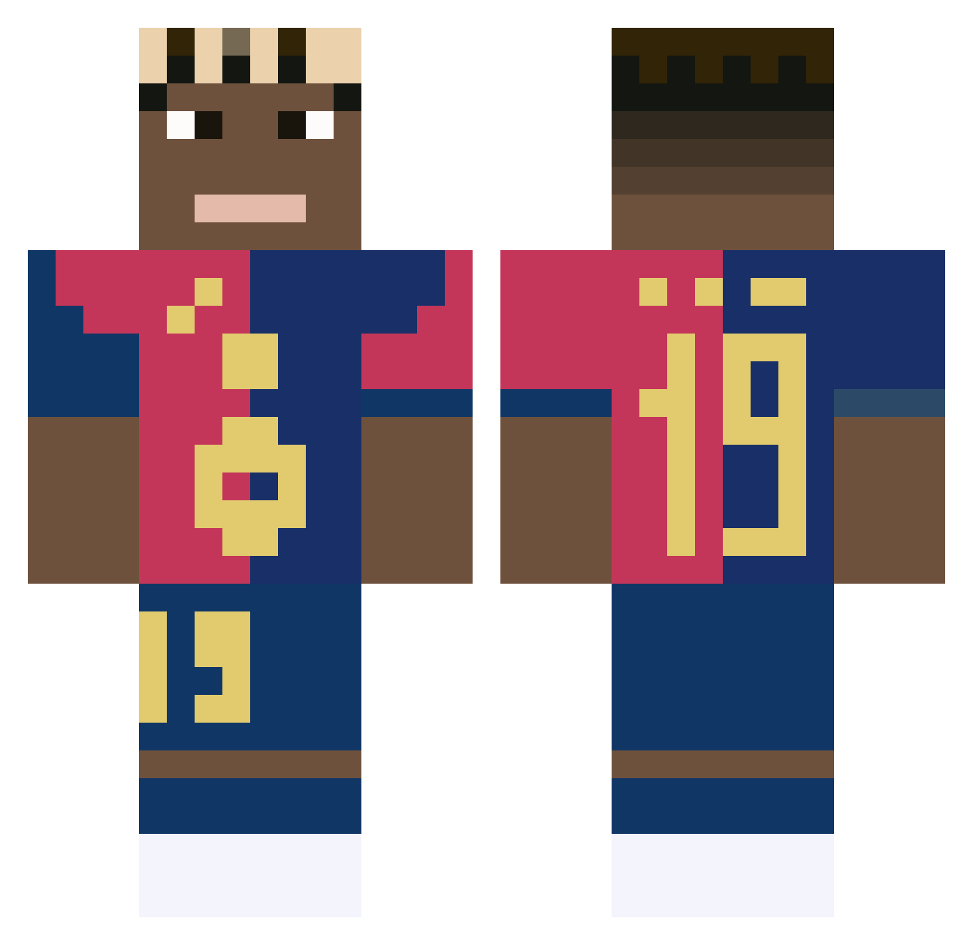 hermzofficial Minecraft skin, front and back view