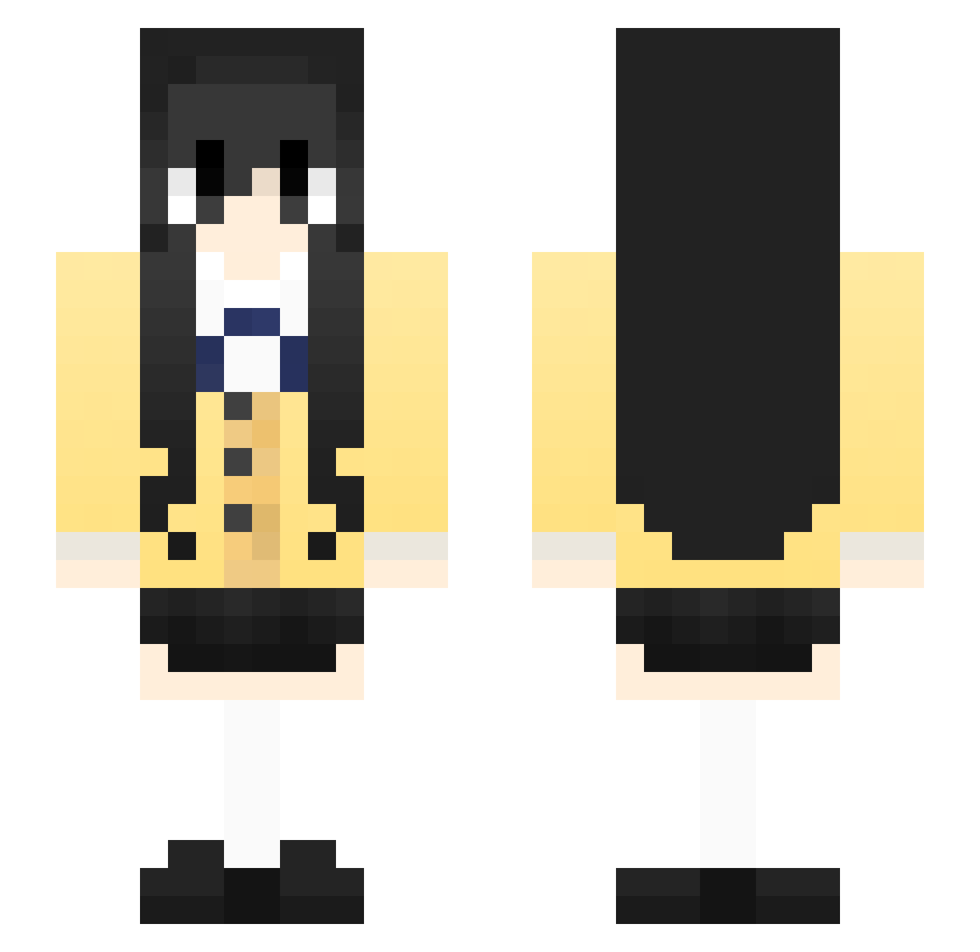 indaaparty Minecraft skin, front and back view