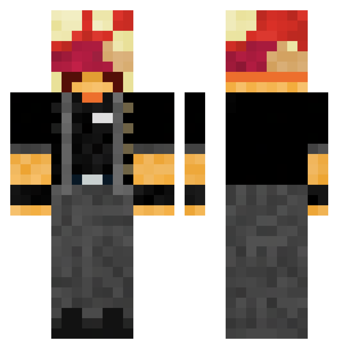 spooky7333 Minecraft skin, front and back view