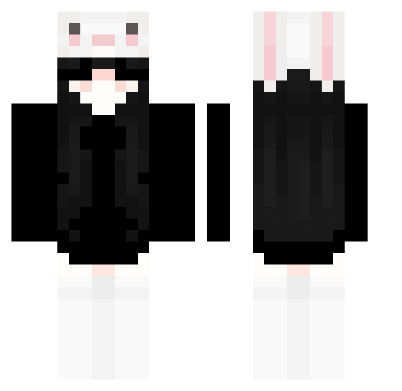 zz__uu Minecraft skin, front and back view