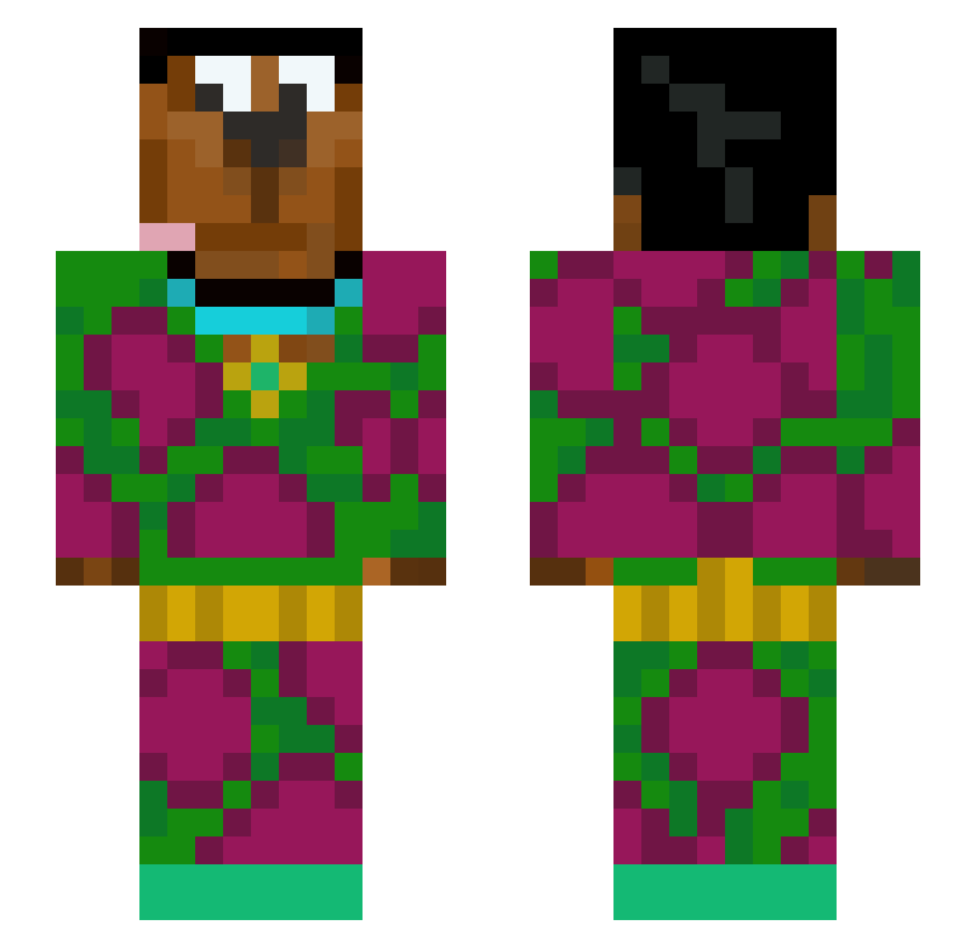 Jewshh_ Minecraft skin, front and back view