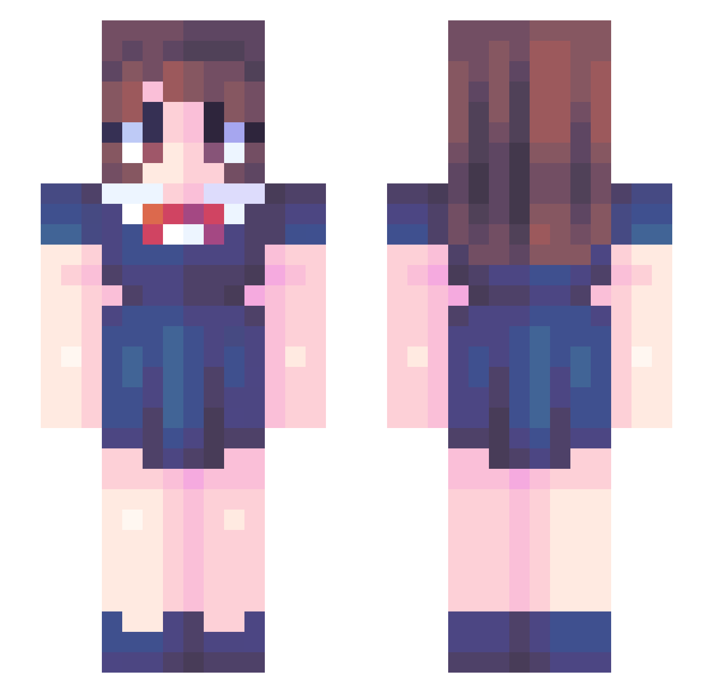 kcnhony Minecraft skin, front and back view