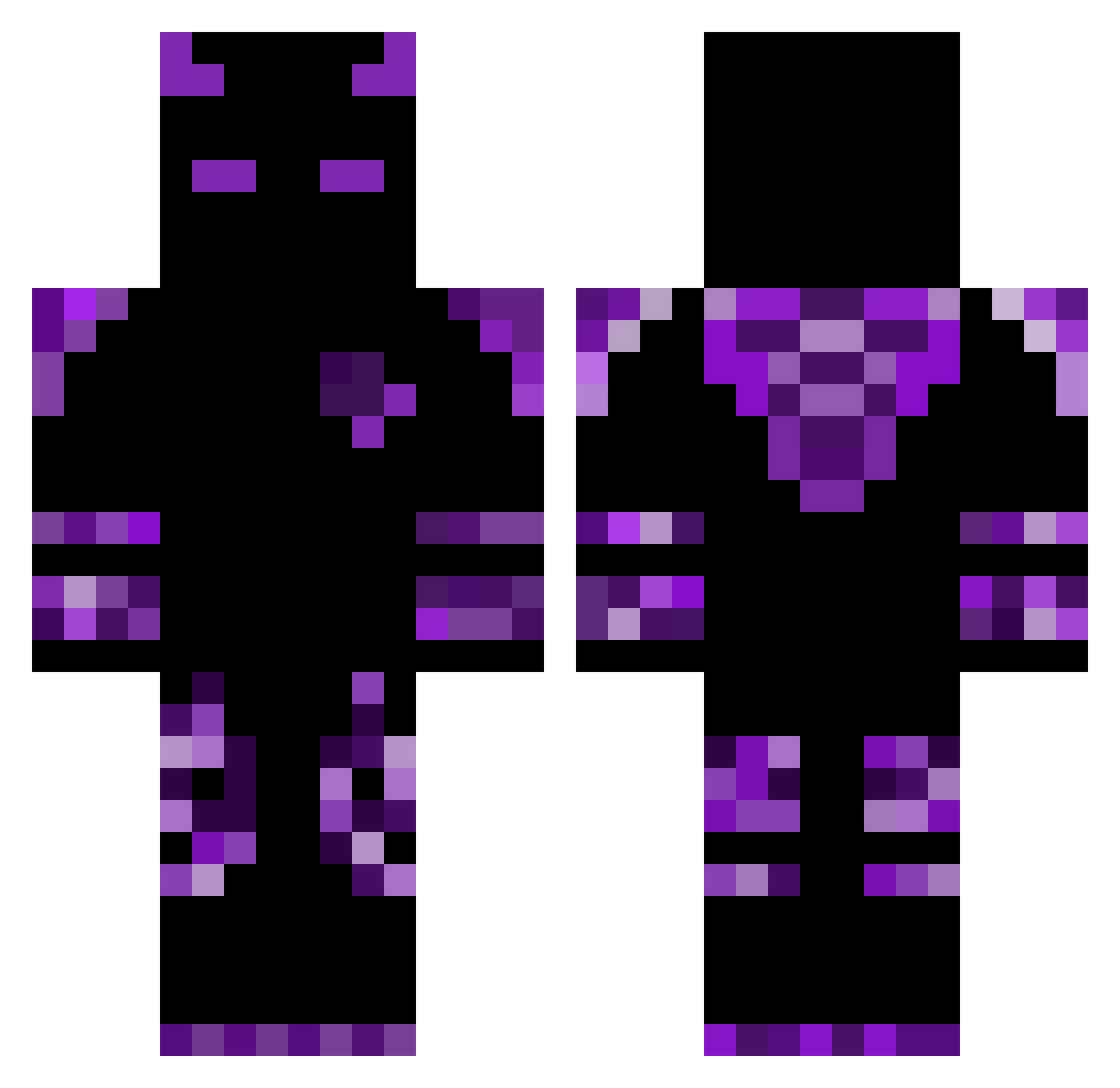 unimaginably Minecraft skin, front and back view