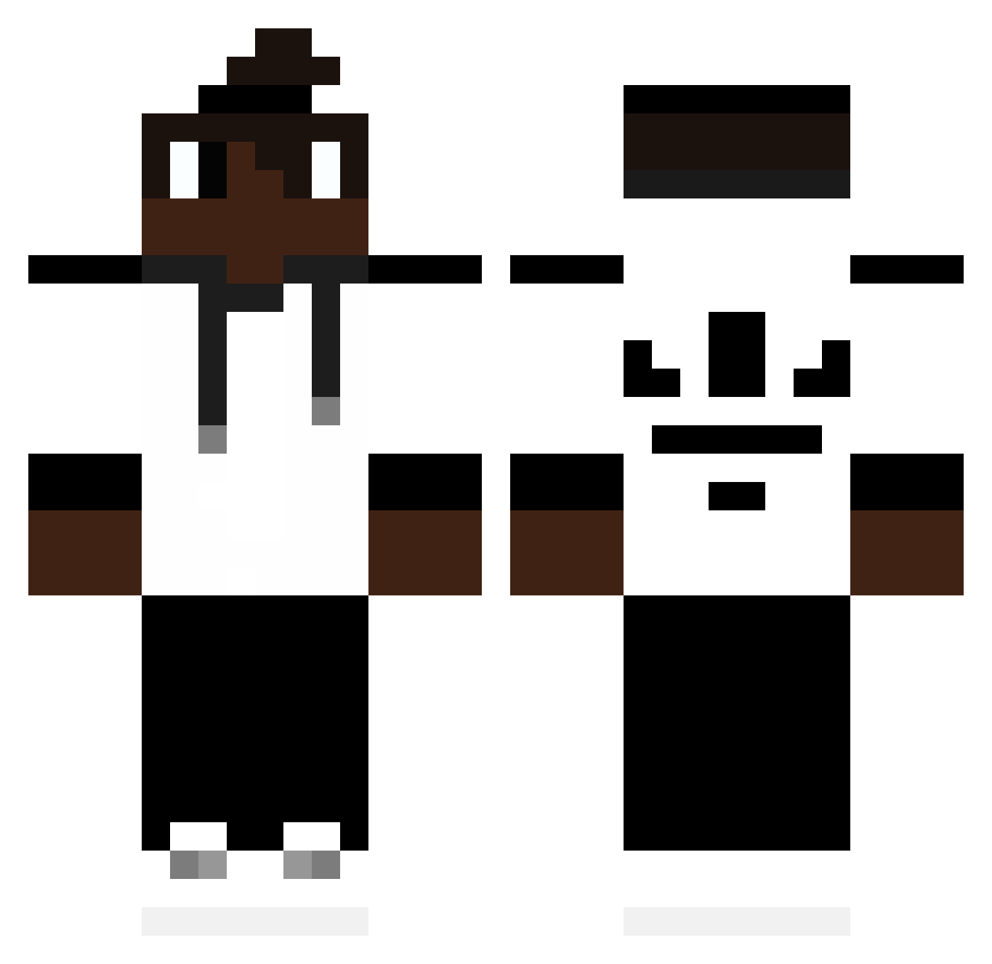ItzGarrettYT Minecraft skin, front and back view