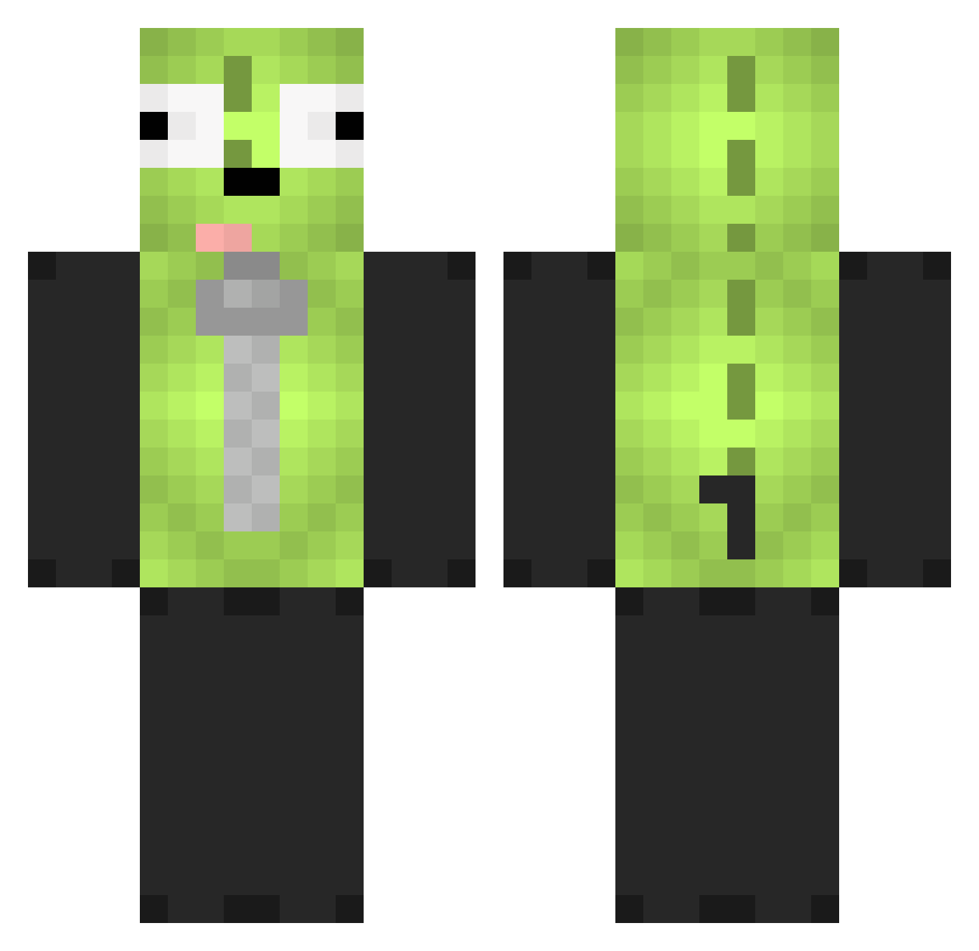 piotrowski Minecraft skin, front and back view