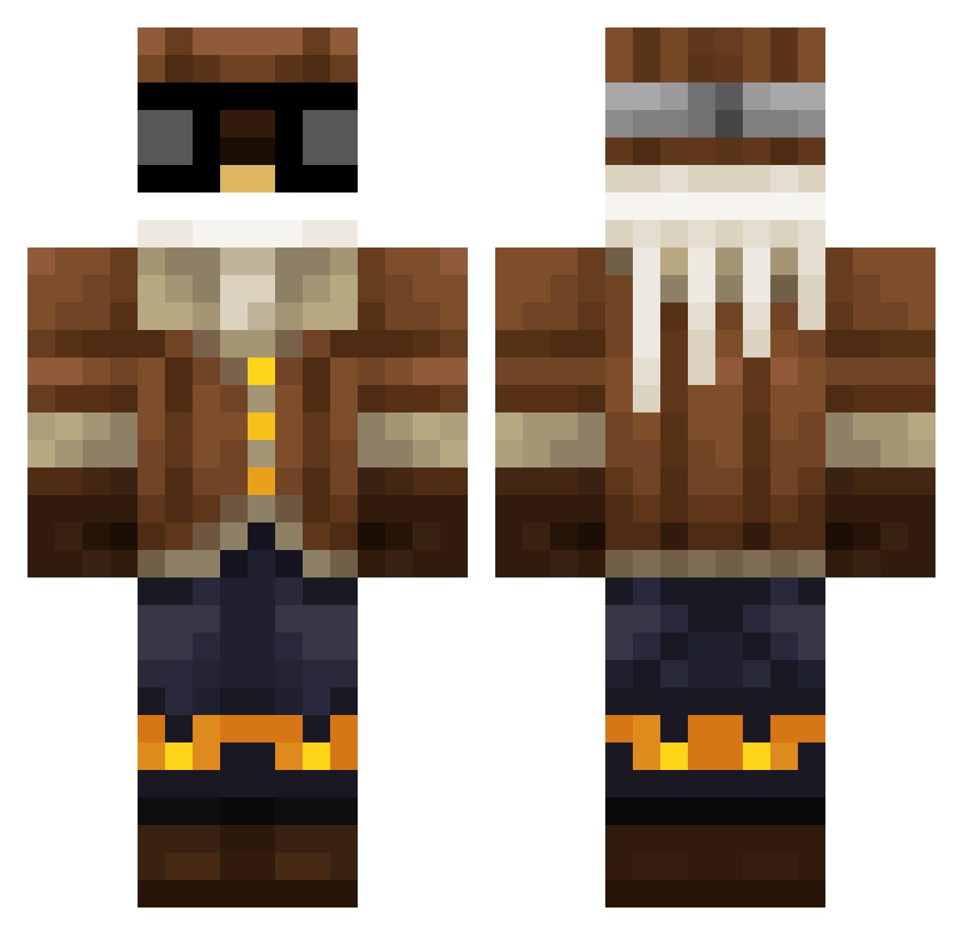 cdbslash Minecraft skin, front and back view