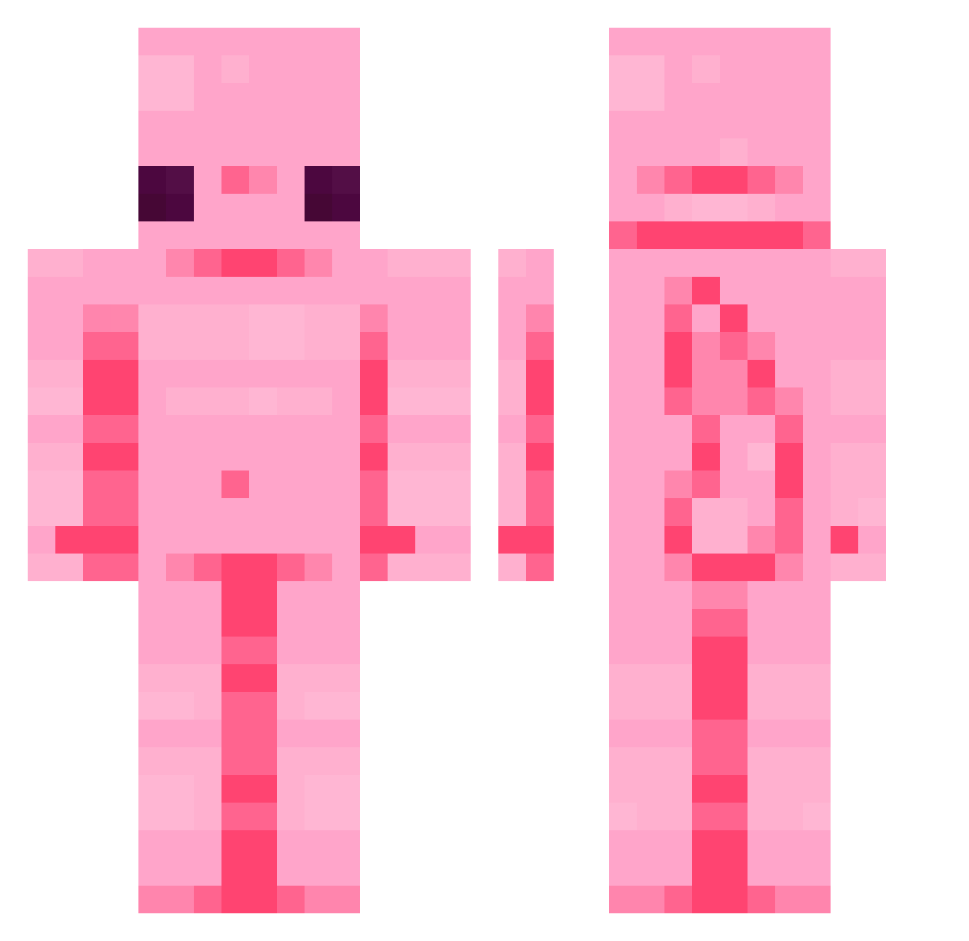 oceane200 Minecraft skin, front and back view