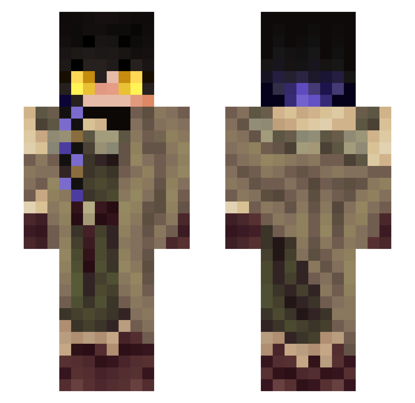 madeleeine Minecraft skin, front and back view