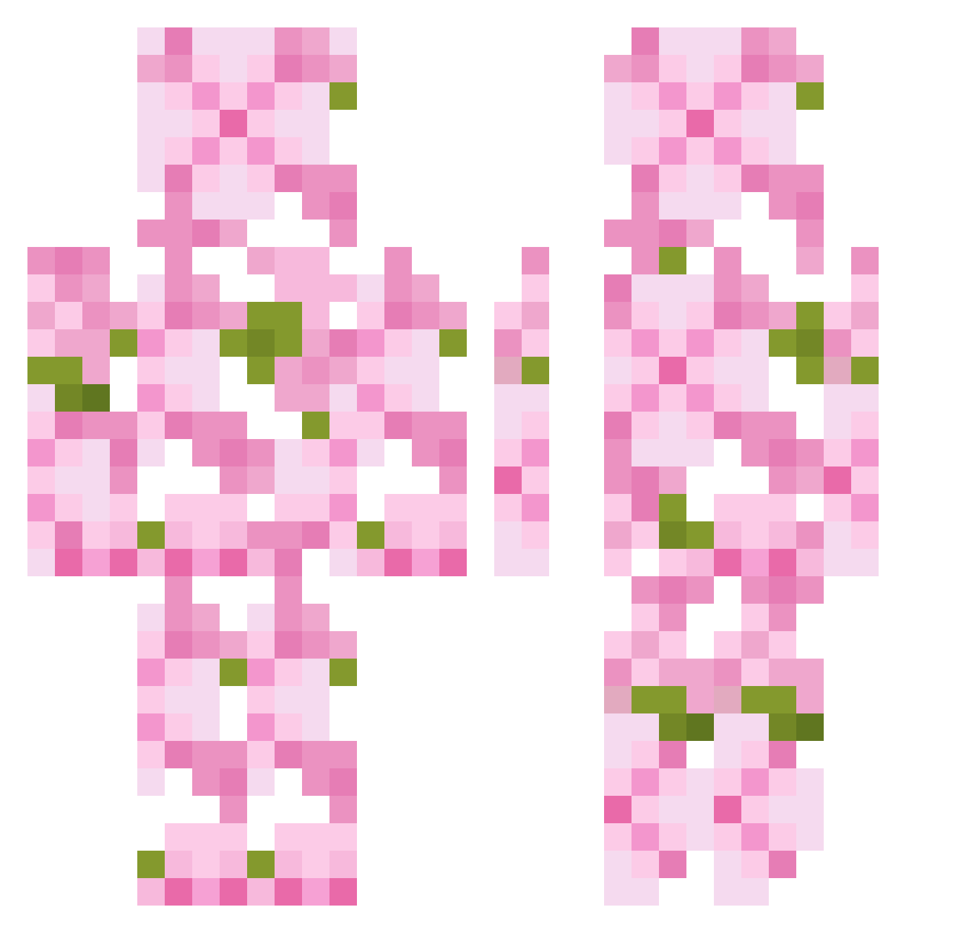 TorchWatermelon Minecraft skin, front and back view
