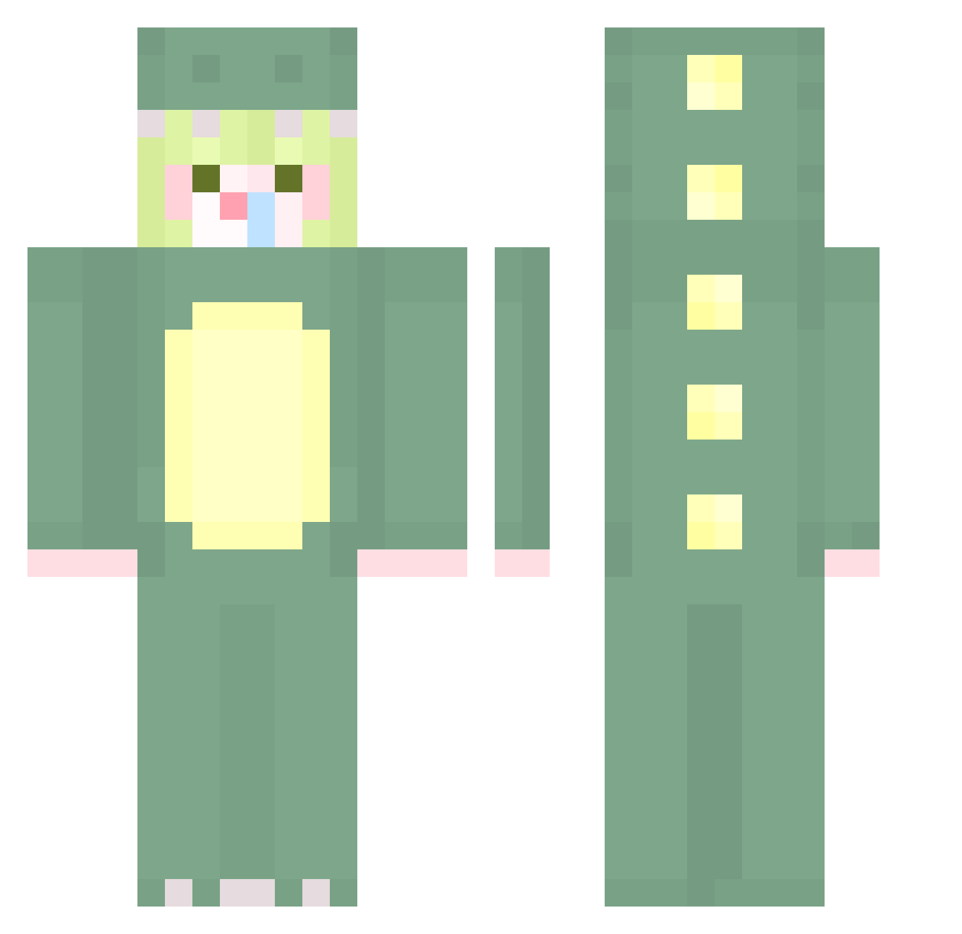 TheWolf_2 Minecraft skin, front and back view