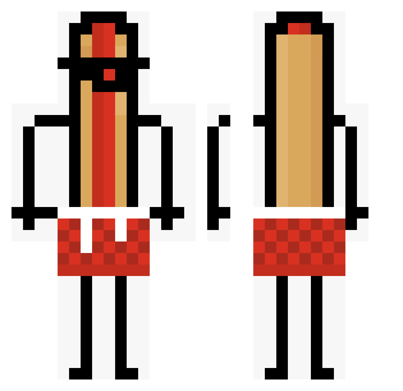 xalexzocktx Minecraft skin, front and back view