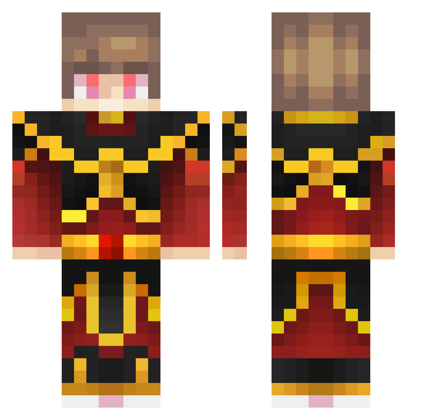 _AKG Minecraft skin, front and back view