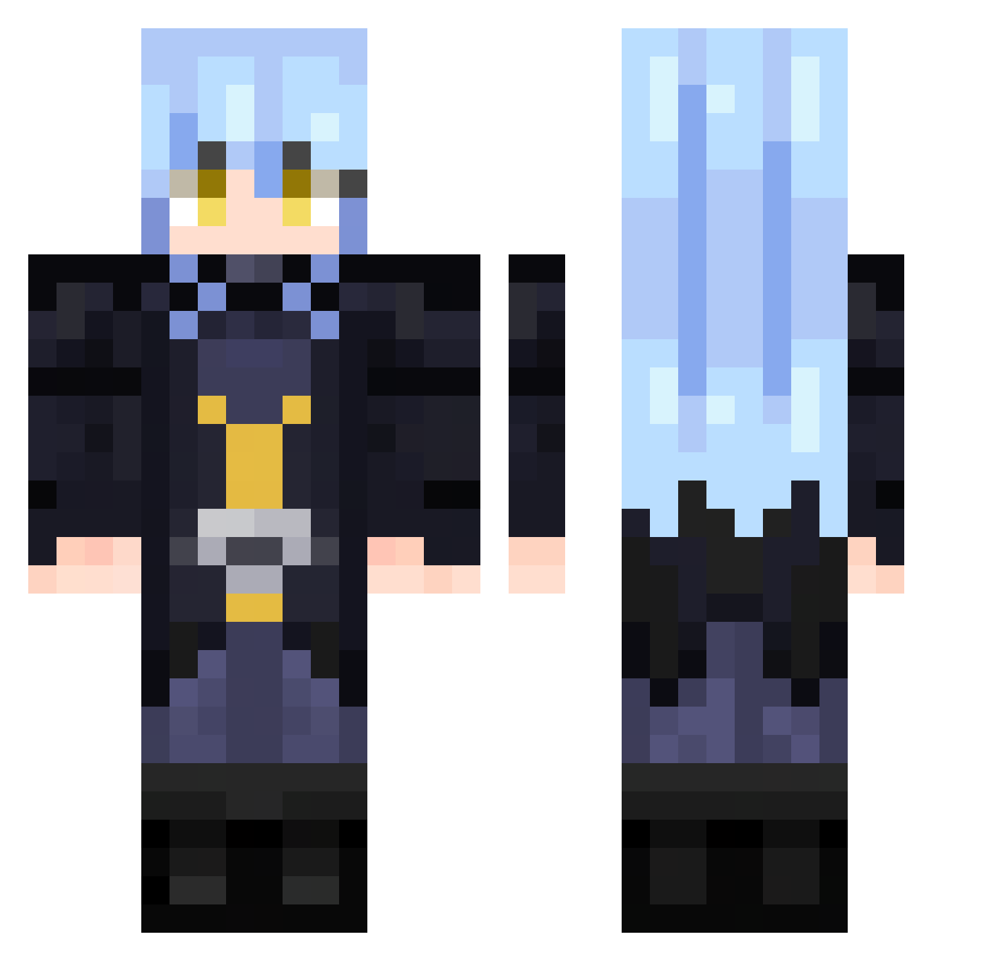Dragon_knightXXX Minecraft skin, front and back view
