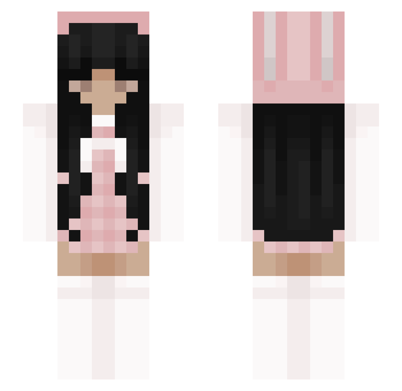 x_YoloGirl_xx Minecraft skin, front and back view