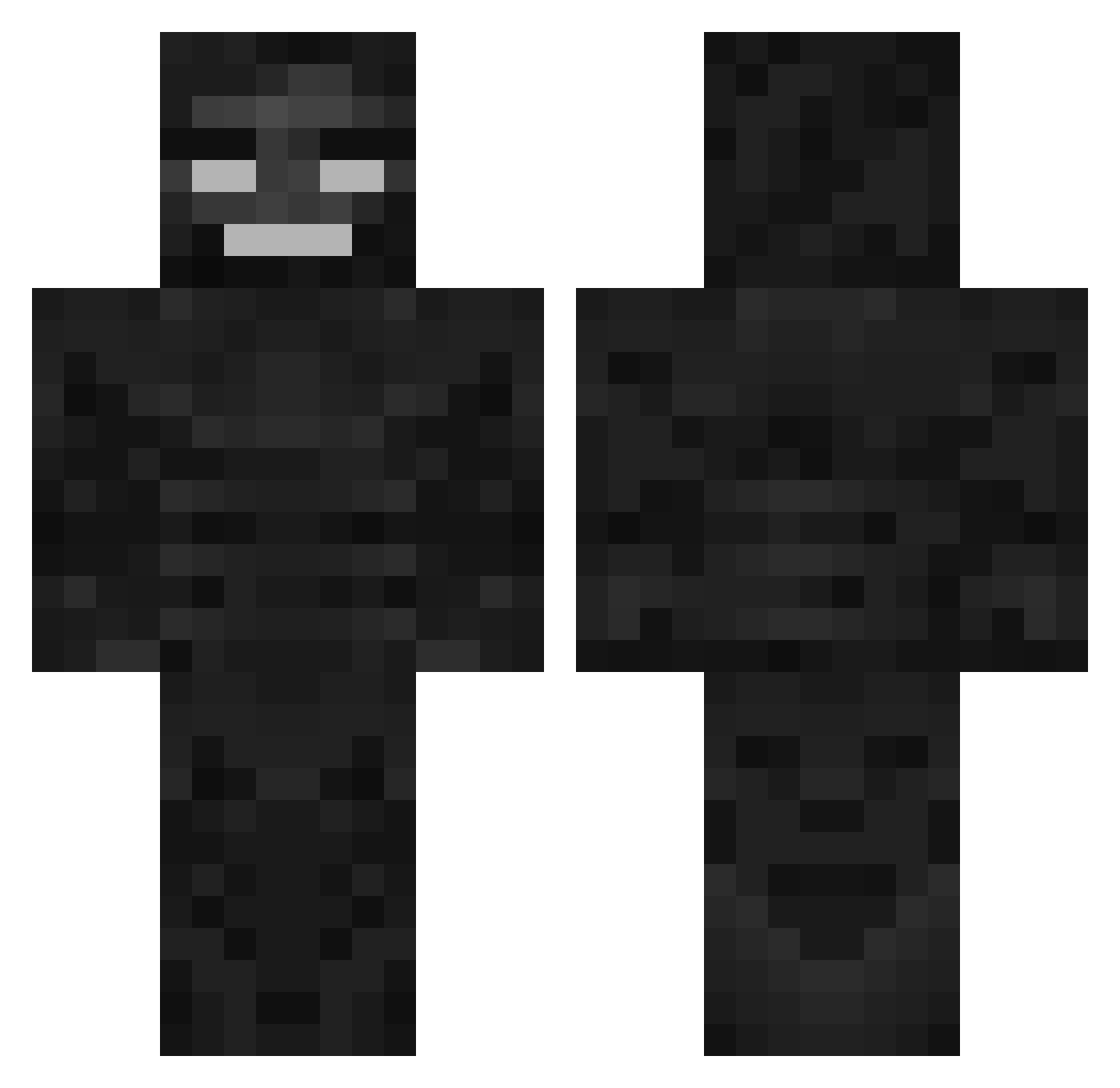 Elly Minecraft skin, front and back view