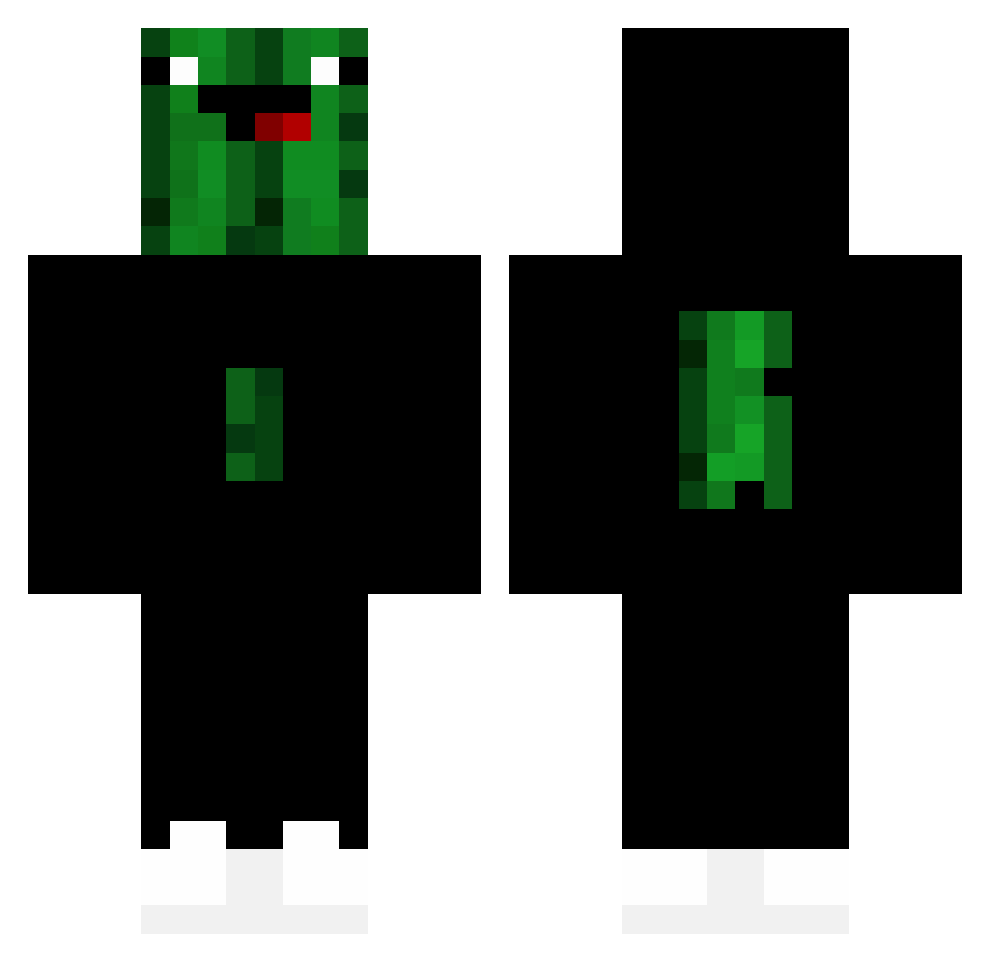 Hydro_Cactus Minecraft skin, front and back view