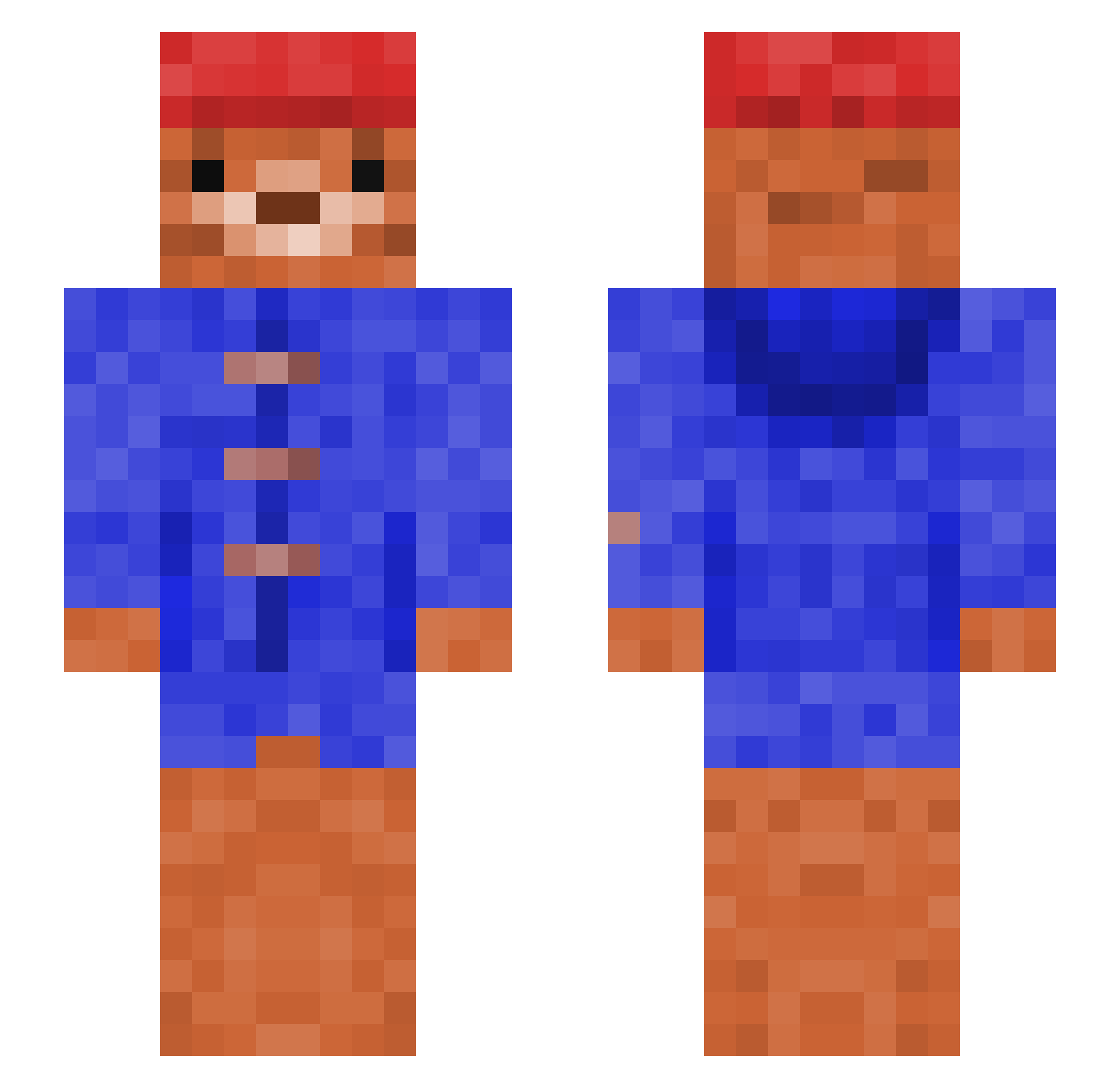 Lichees Minecraft skin, front and back view