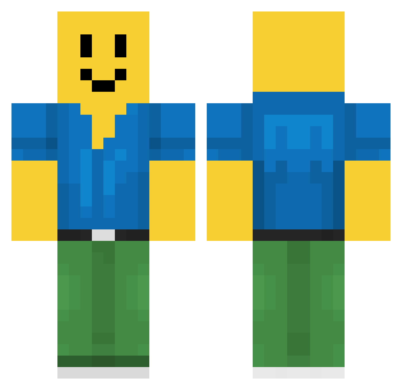 jexuuu Minecraft skin, front and back view