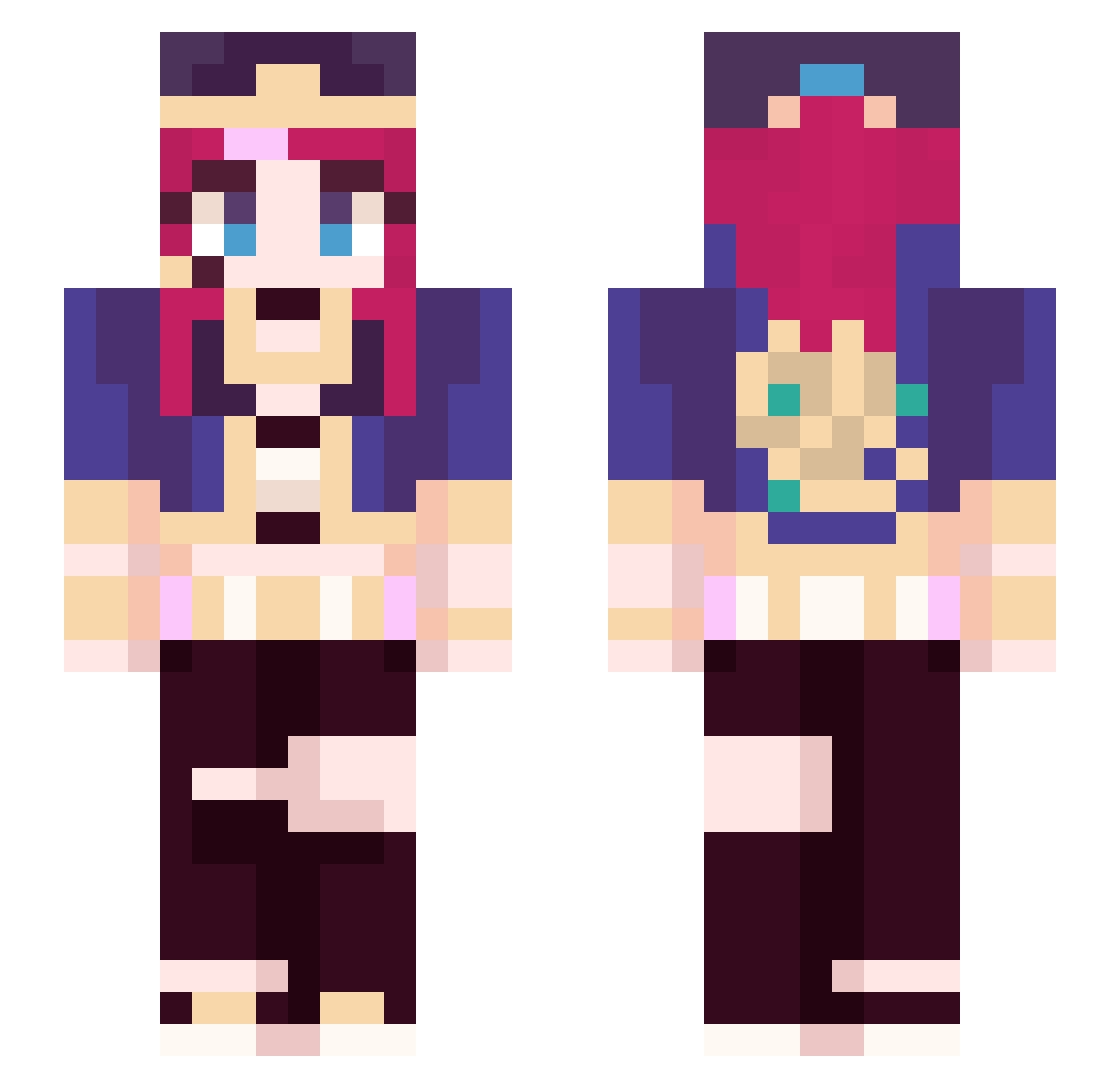 BBrody14 Minecraft skin, front and back view