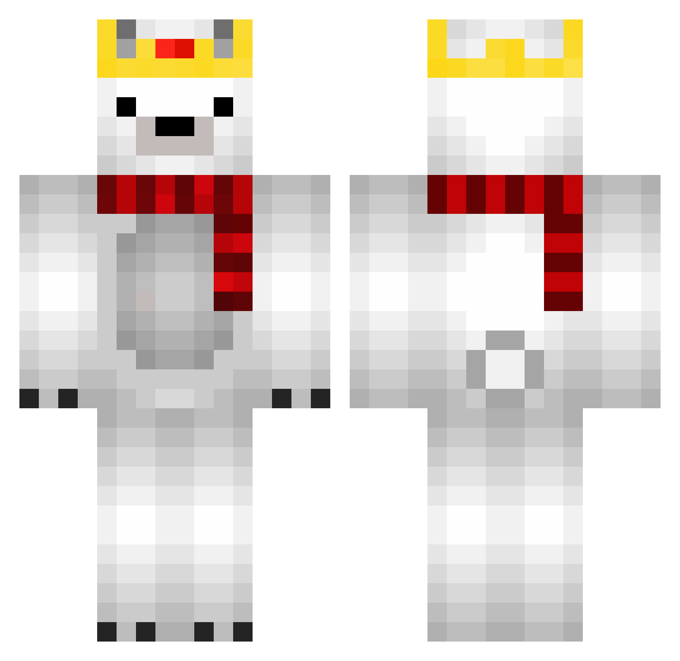 tayboomer Minecraft skin, front and back view