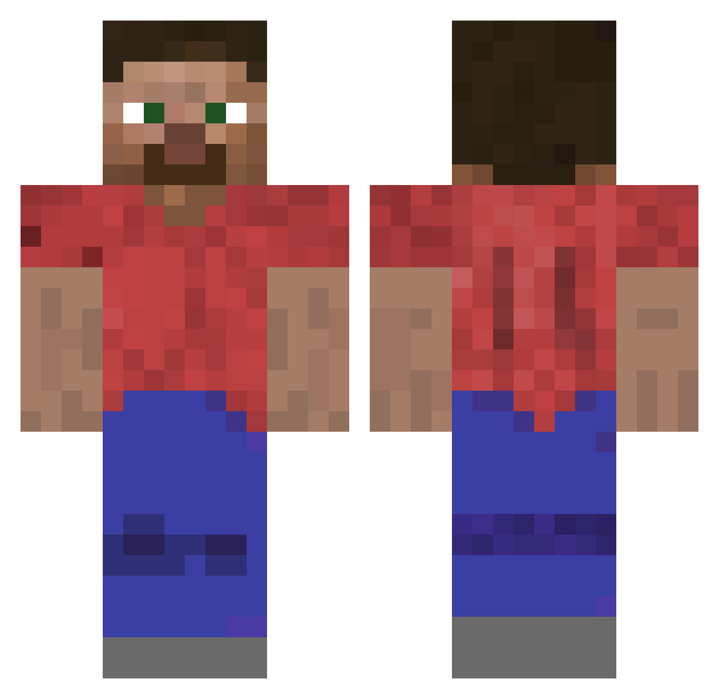 smartmouse_ Minecraft skin, front and back view