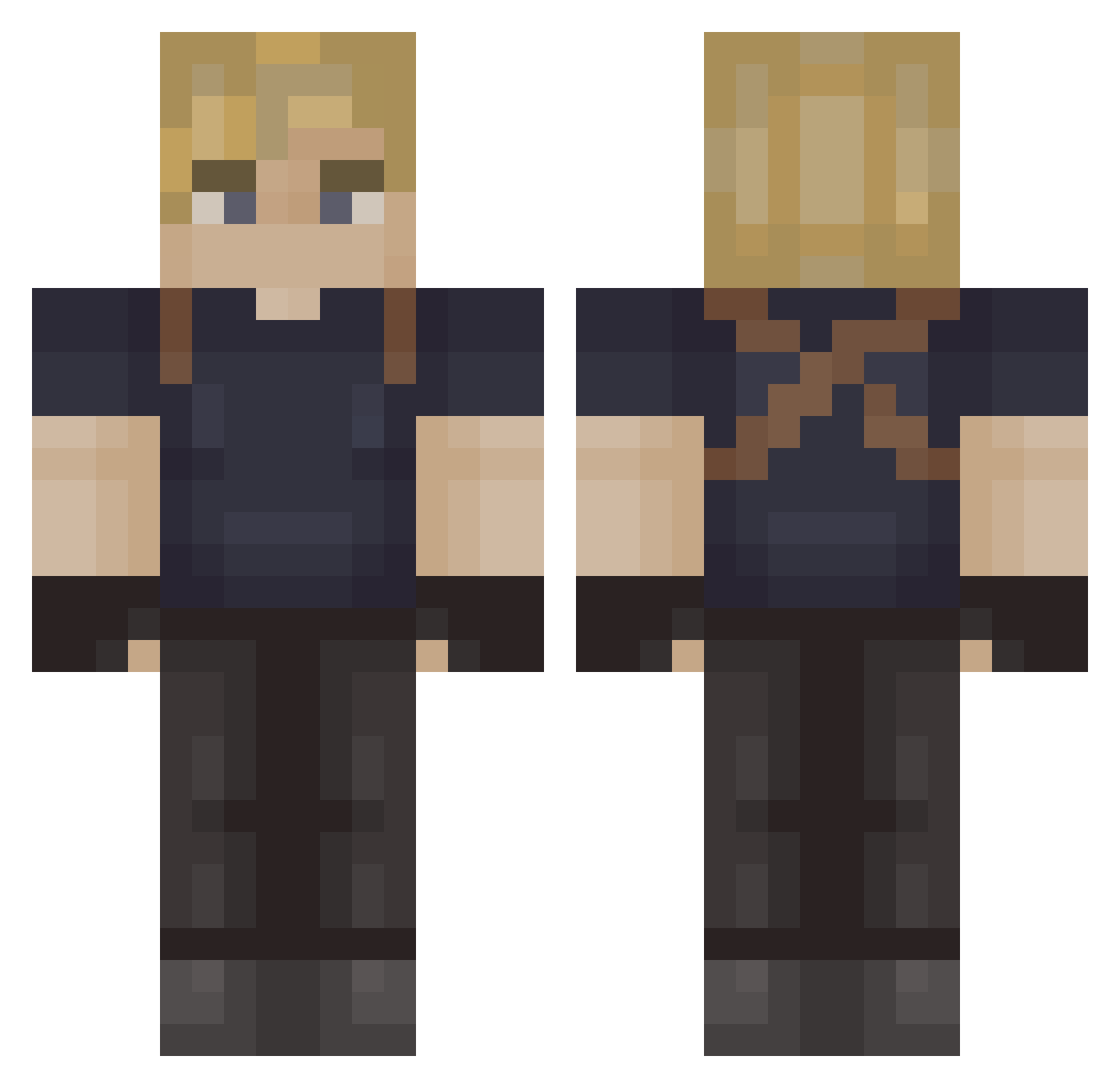 e_lele Minecraft skin, front and back view