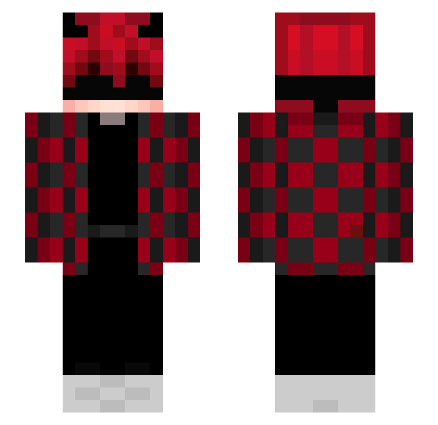 Tallier Minecraft skin, front and back view