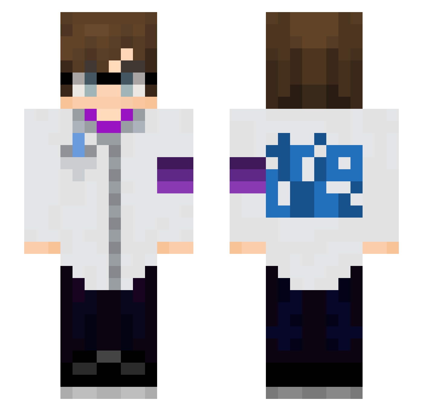TrioSALAD Minecraft skin, front and back view