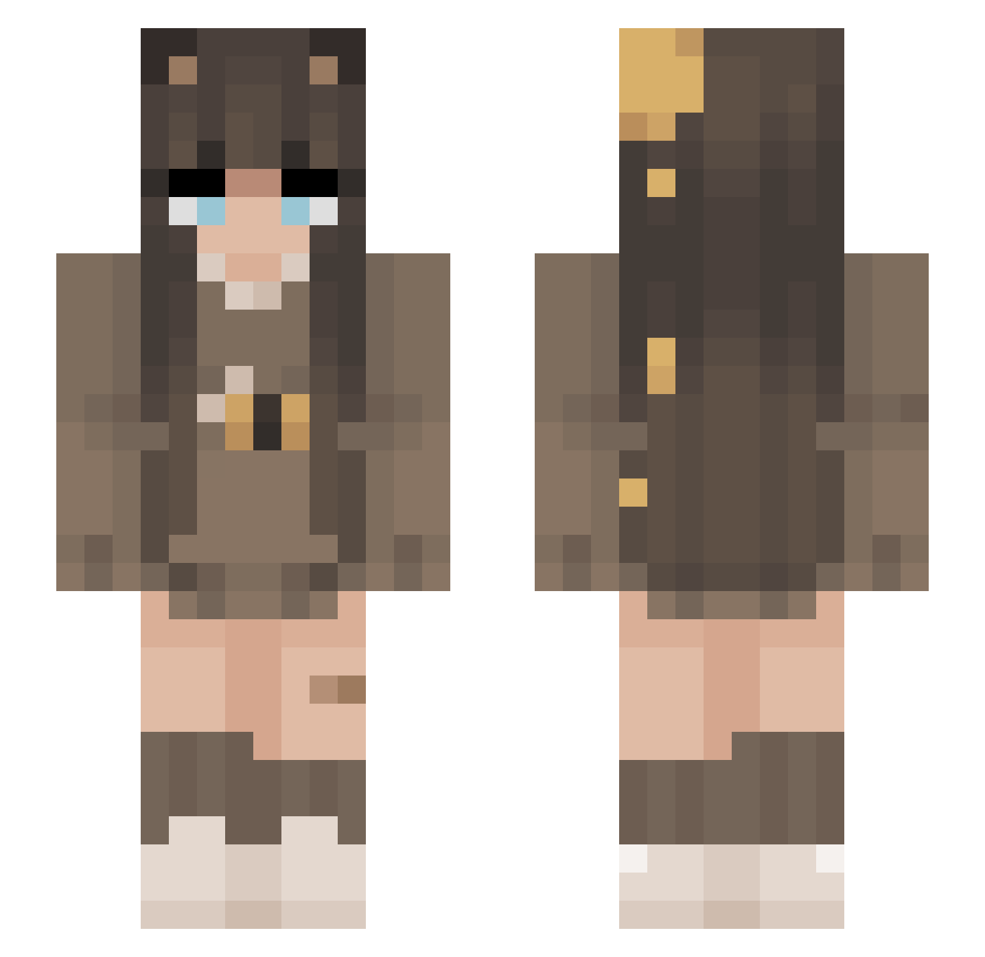 07Jasmin06 Minecraft skin, front and back view