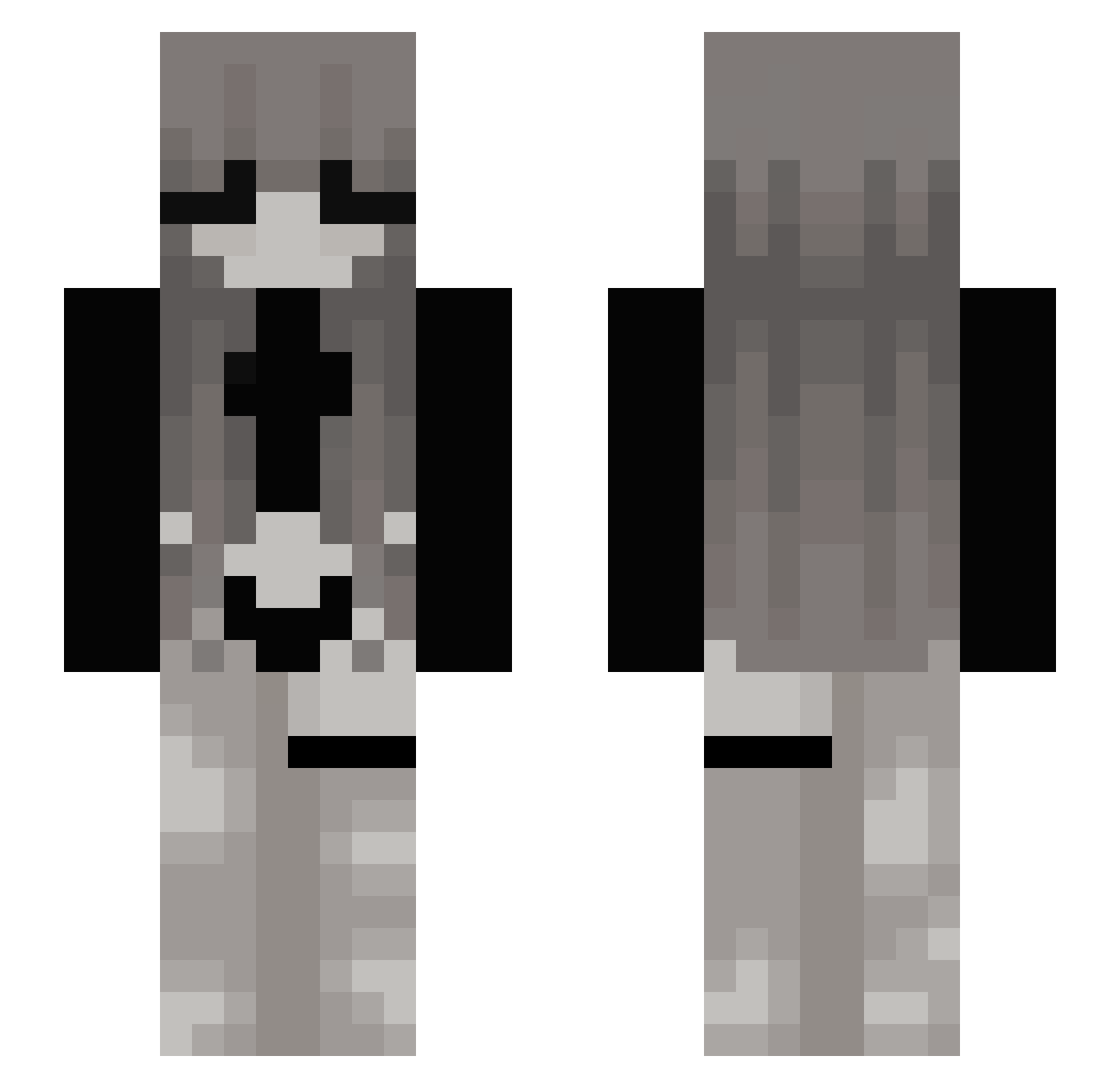 Witje007 Minecraft skin, front and back view