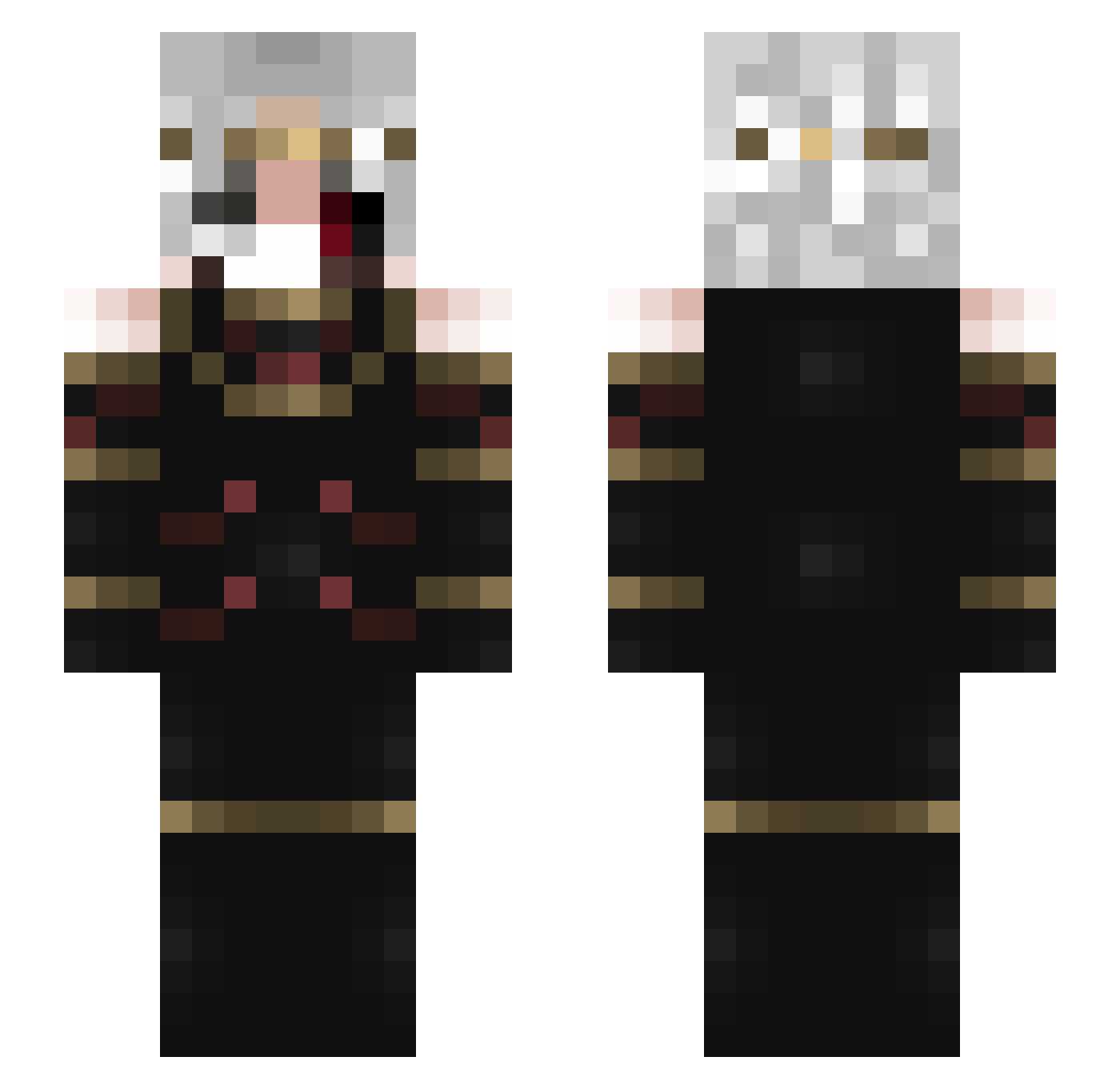 SORIONSS Minecraft skin, front and back view