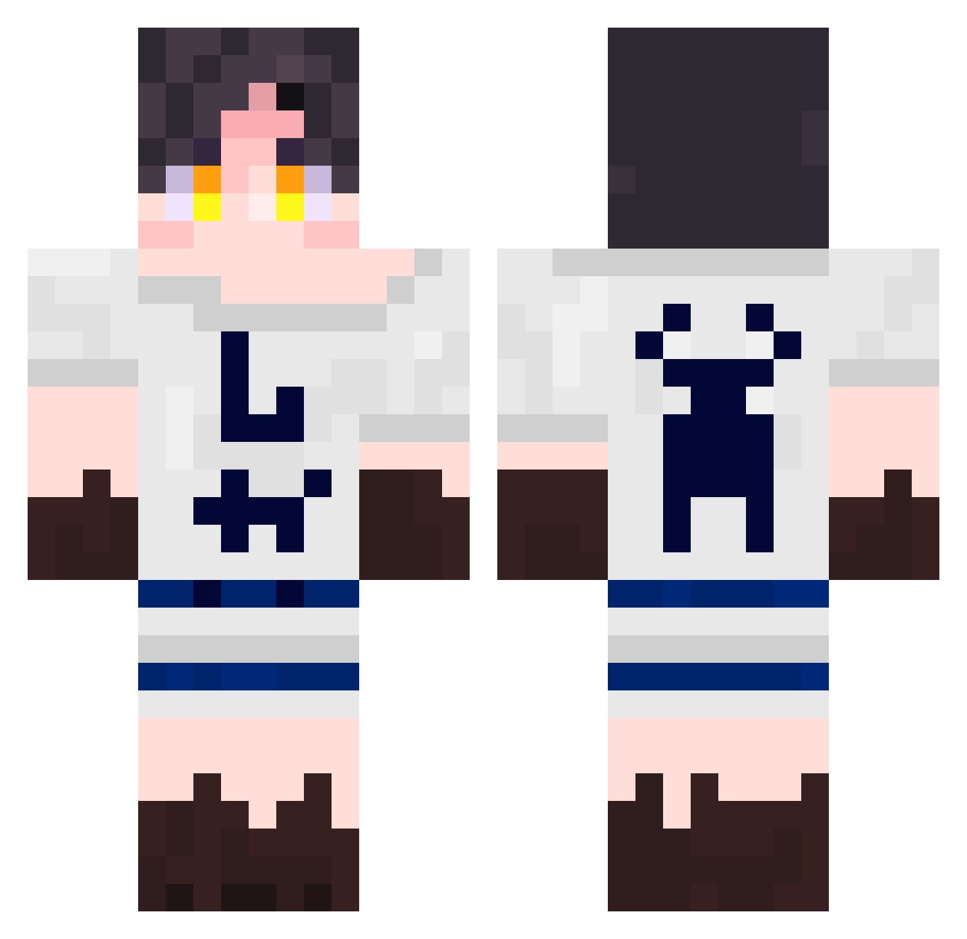 RaKuShiN_ Minecraft skin, front and back view