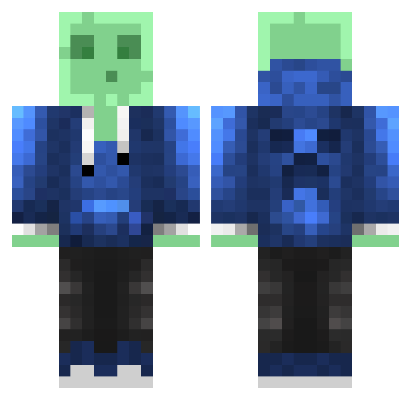 Ziut0l Minecraft skin, front and back view