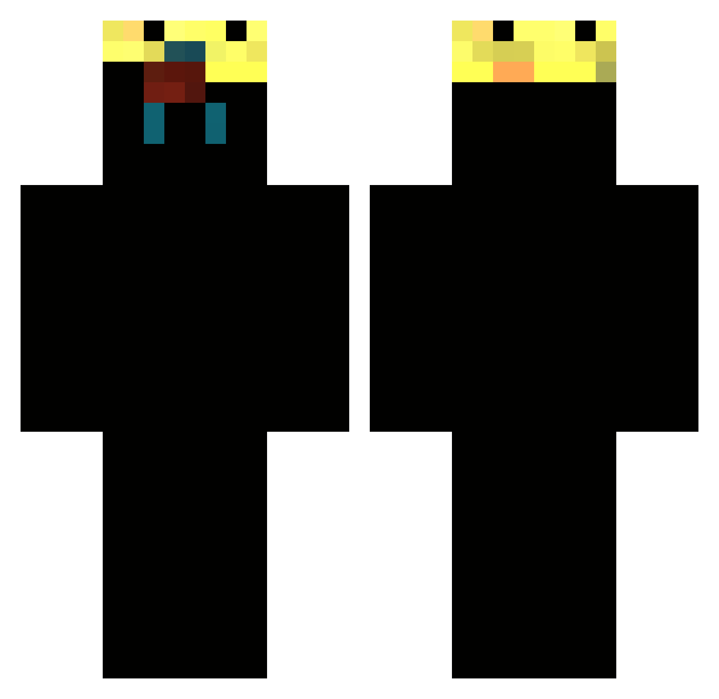 PlebersonThePleb Minecraft skin, front and back view