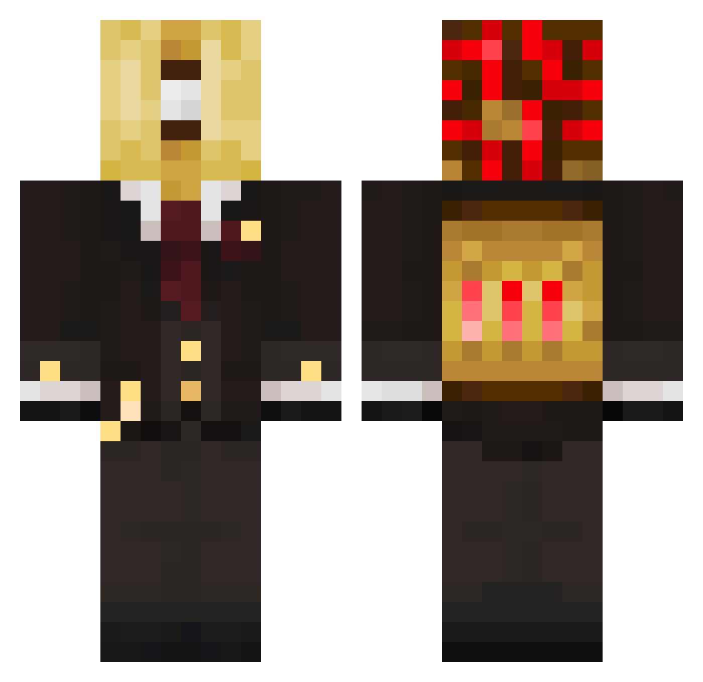 Brigwell Minecraft skin, front and back view