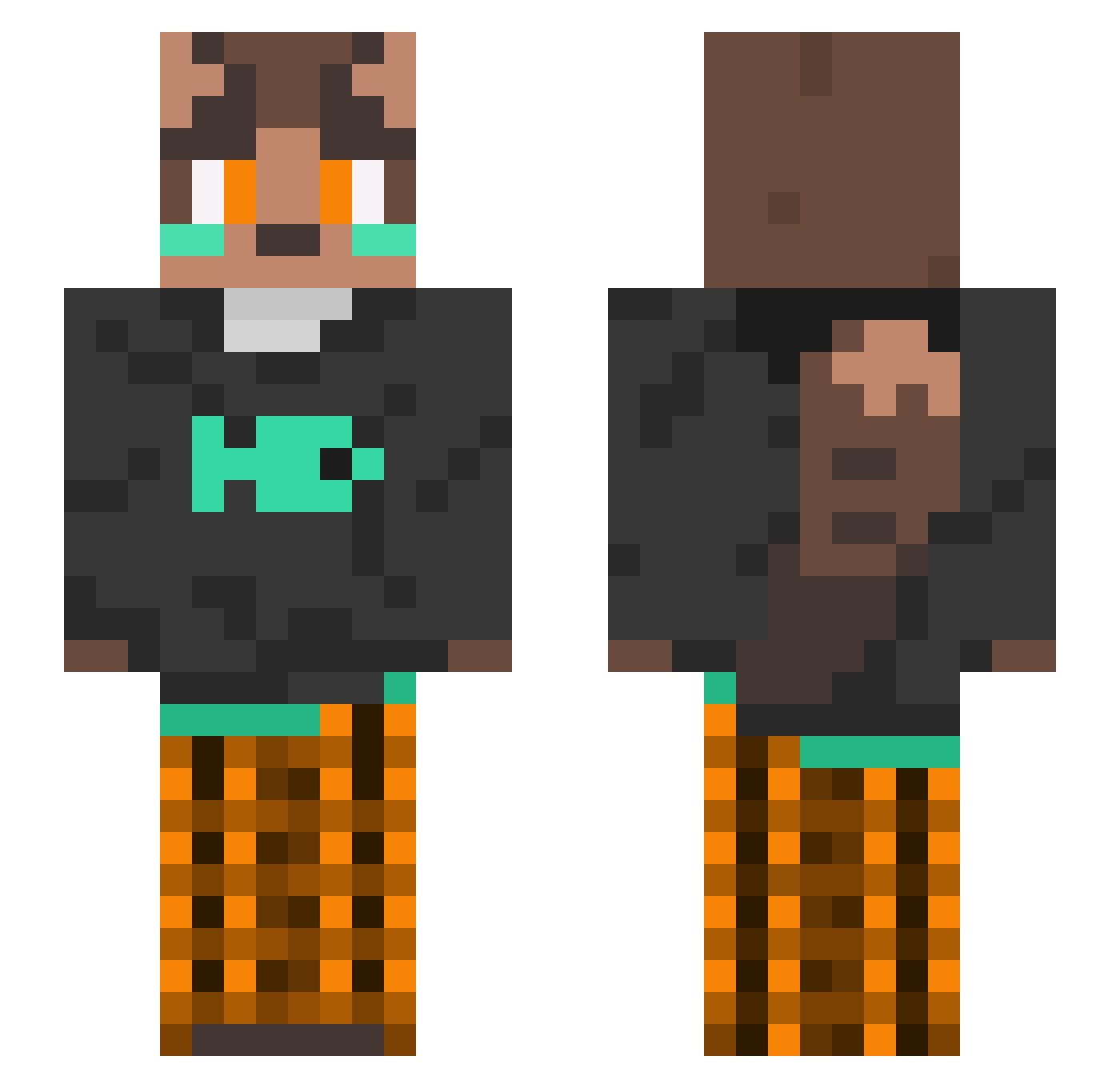 Pengluin_ Minecraft skin, front and back view