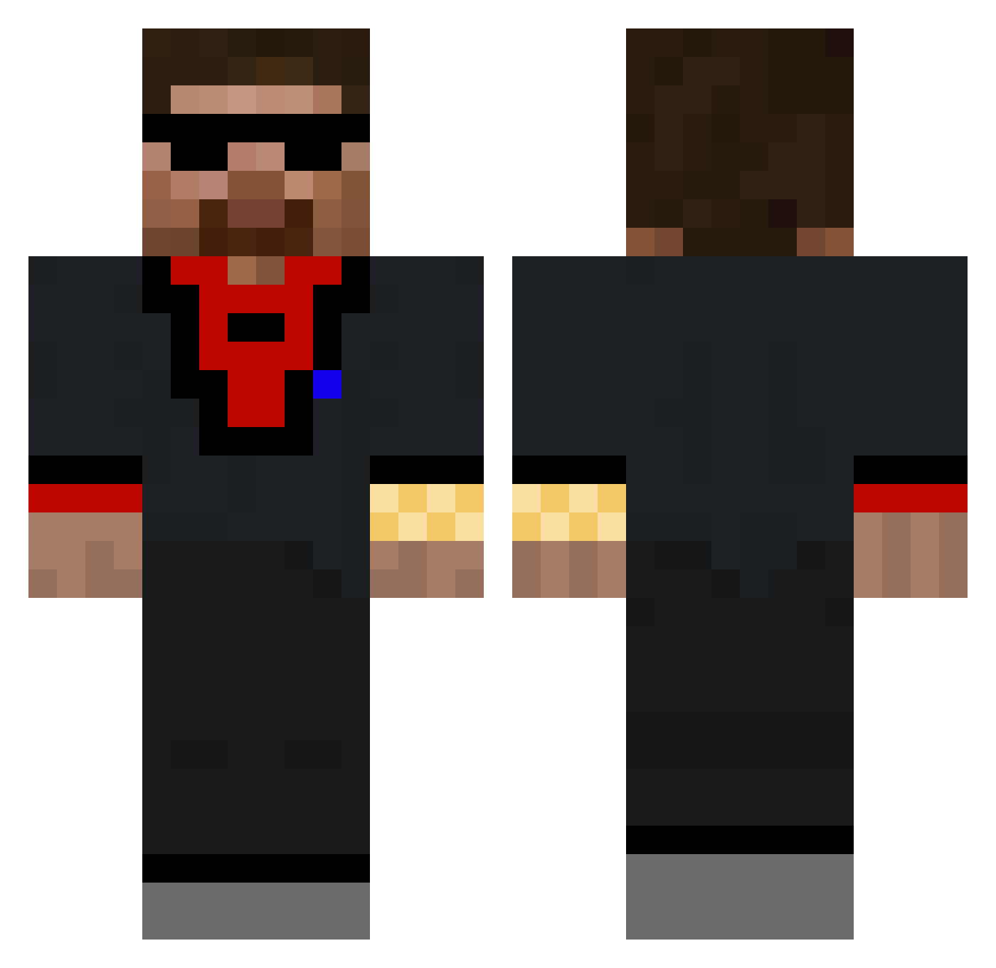 toadfac1 Minecraft skin, front and back view