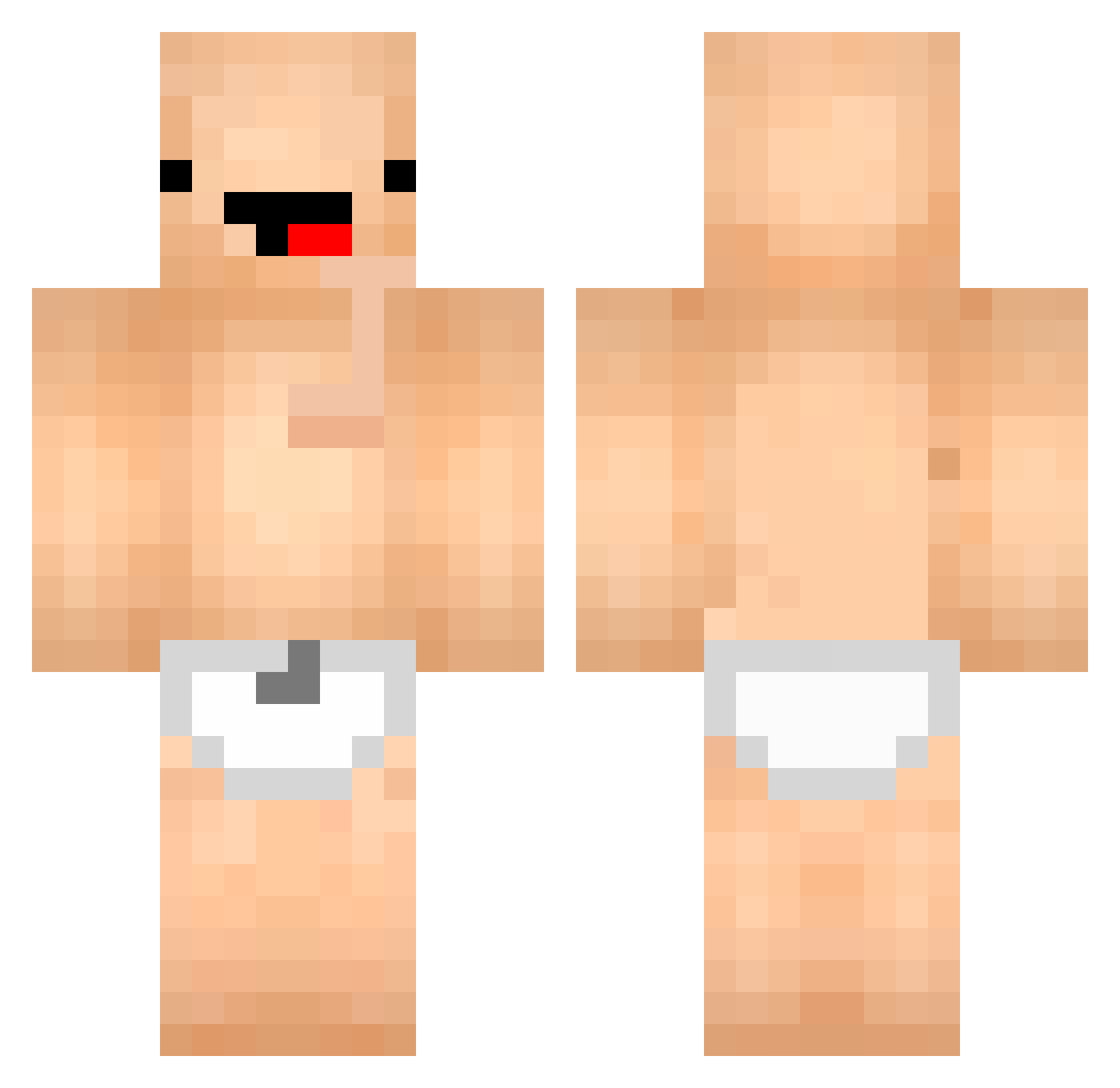 DerMarkes95 Minecraft skin, front and back view