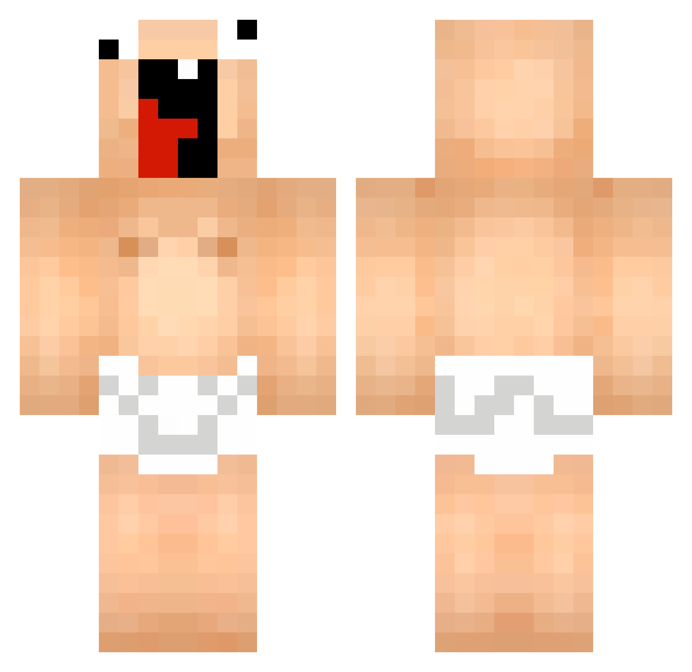 SmugmaCheese Minecraft skin, front and back view