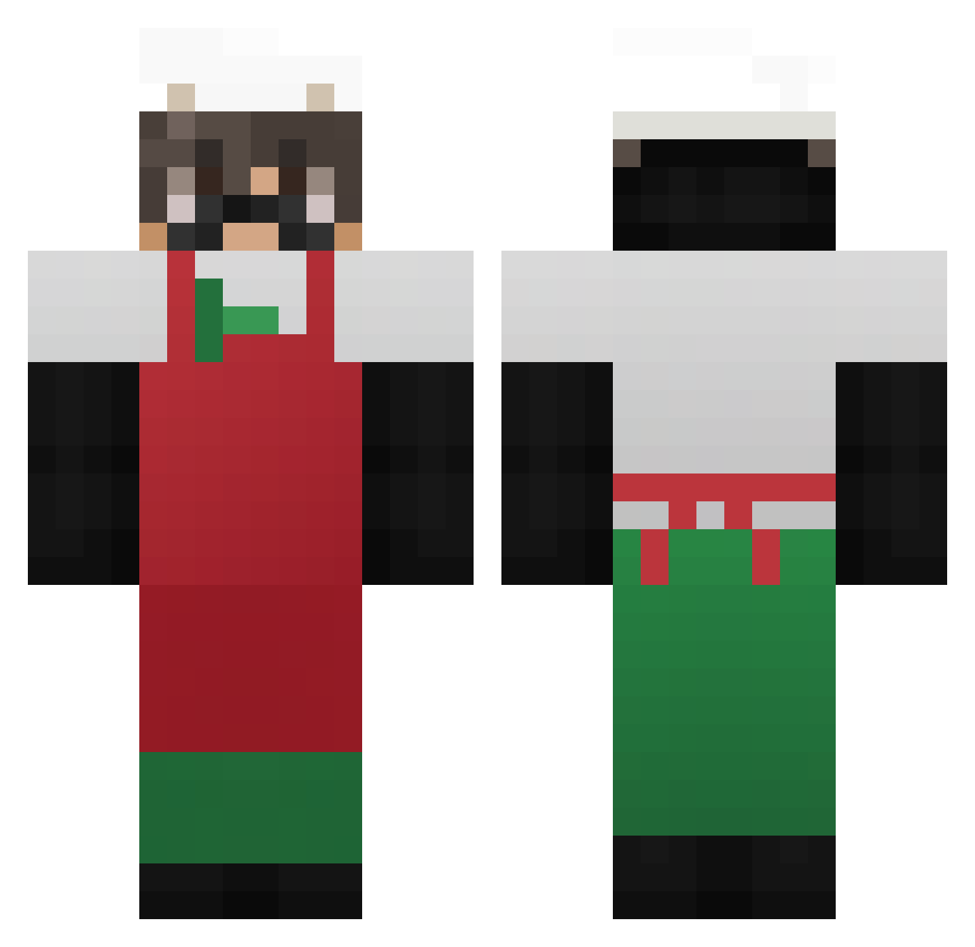 FireBlow Minecraft skin, front and back view