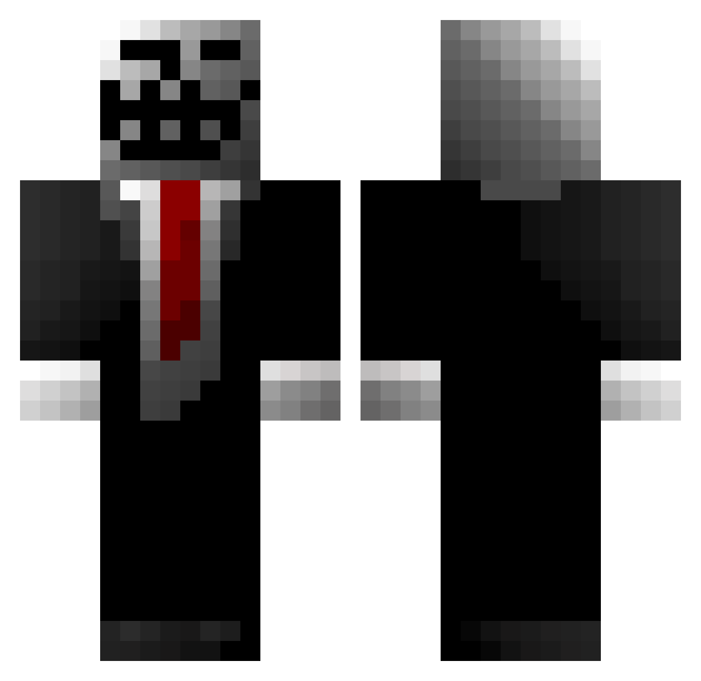 CrunkSwungle Minecraft skin, front and back view