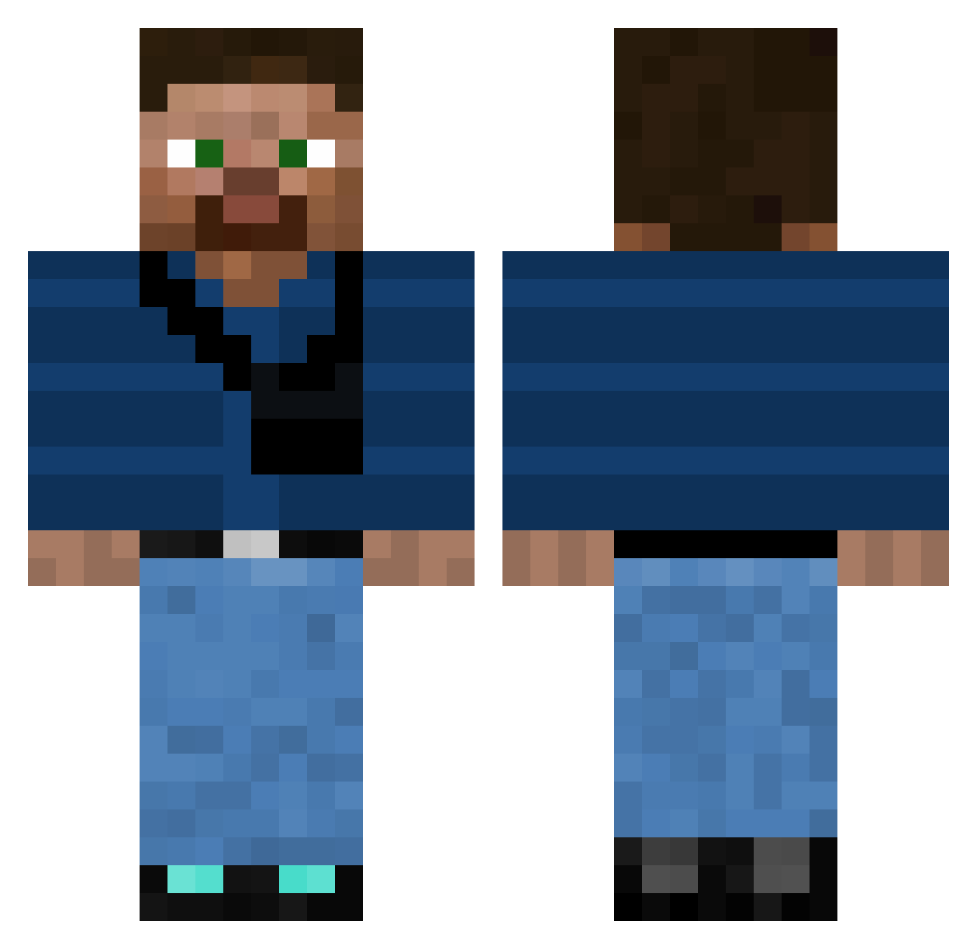 GinToniclecka Minecraft skin, front and back view