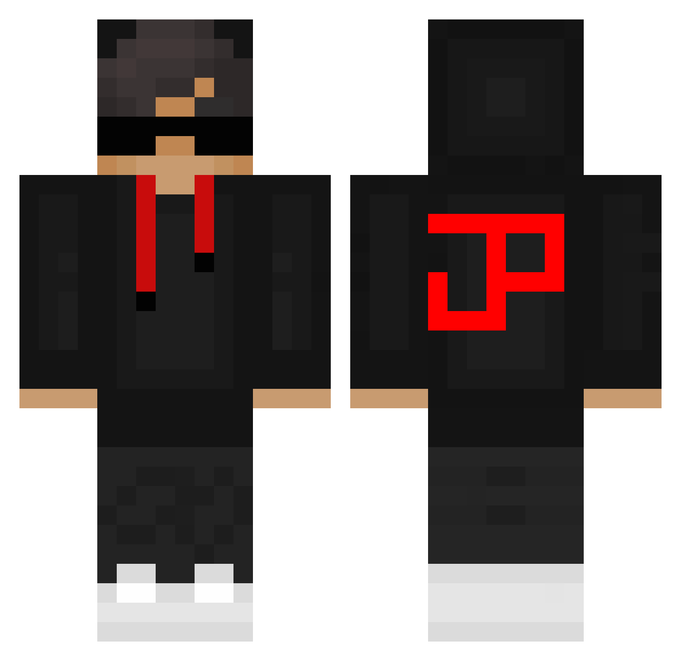 Prawilny11 Minecraft skin, front and back view